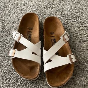 white birkenstocks size 36